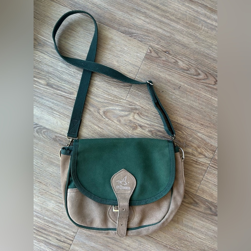 Brown satchel purse